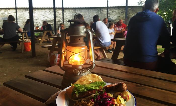 Saturday night 'Barn-BQ' Feast at Top of the Woods